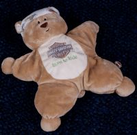Kids Preferred Harley Davidson BORN TO RIDE Brown Teddy Bear Lovey Plush Ra